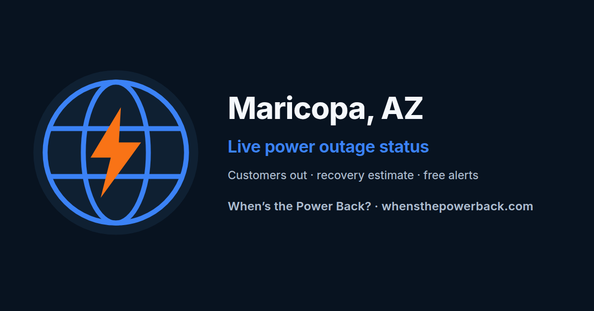 Maricopa County, AZ — live power outage tracker