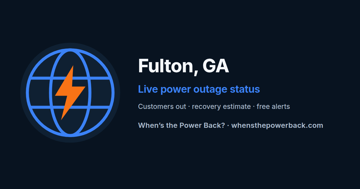 Fulton County, GA — live power outage tracker