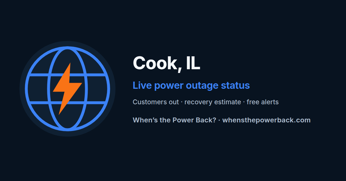 Cook County, IL — live power outage tracker