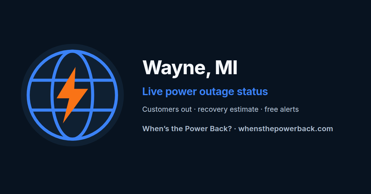 Hamtramck, MI — live power outage tracker