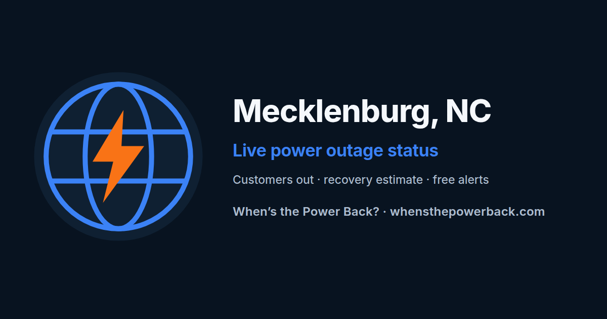 Davidson, NC — live power outage tracker