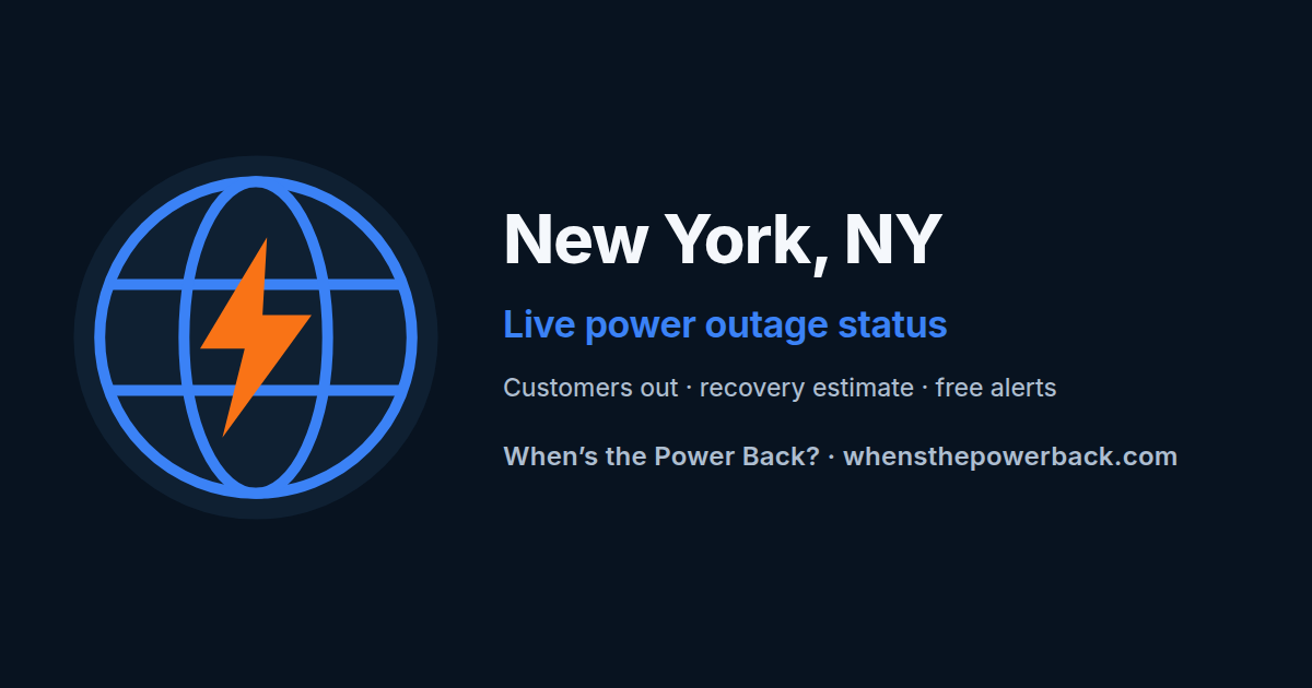 New York County (Manhattan), NY — live power outage tracker