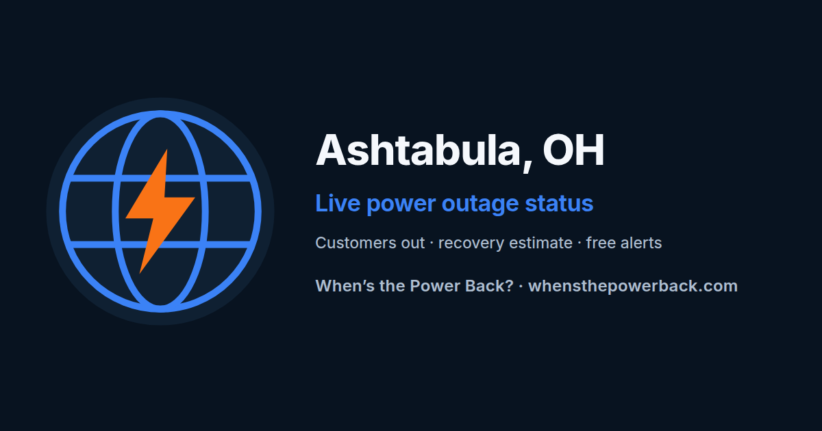 Conneaut, OH — live power outage tracker