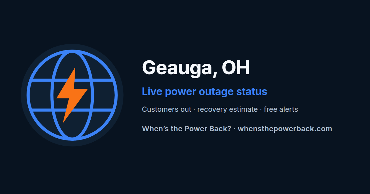 Geauga County, OH — live power outage tracker