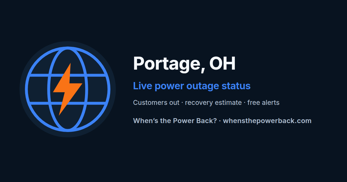 Portage County, OH — live power outage tracker