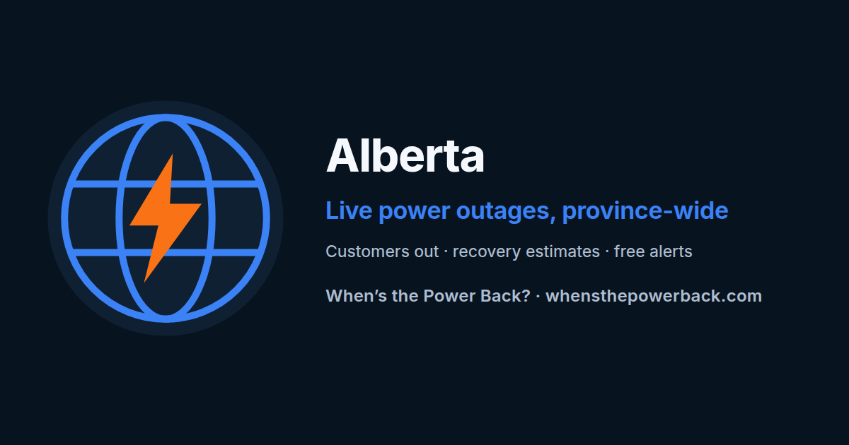 Alberta — live power outage tracker