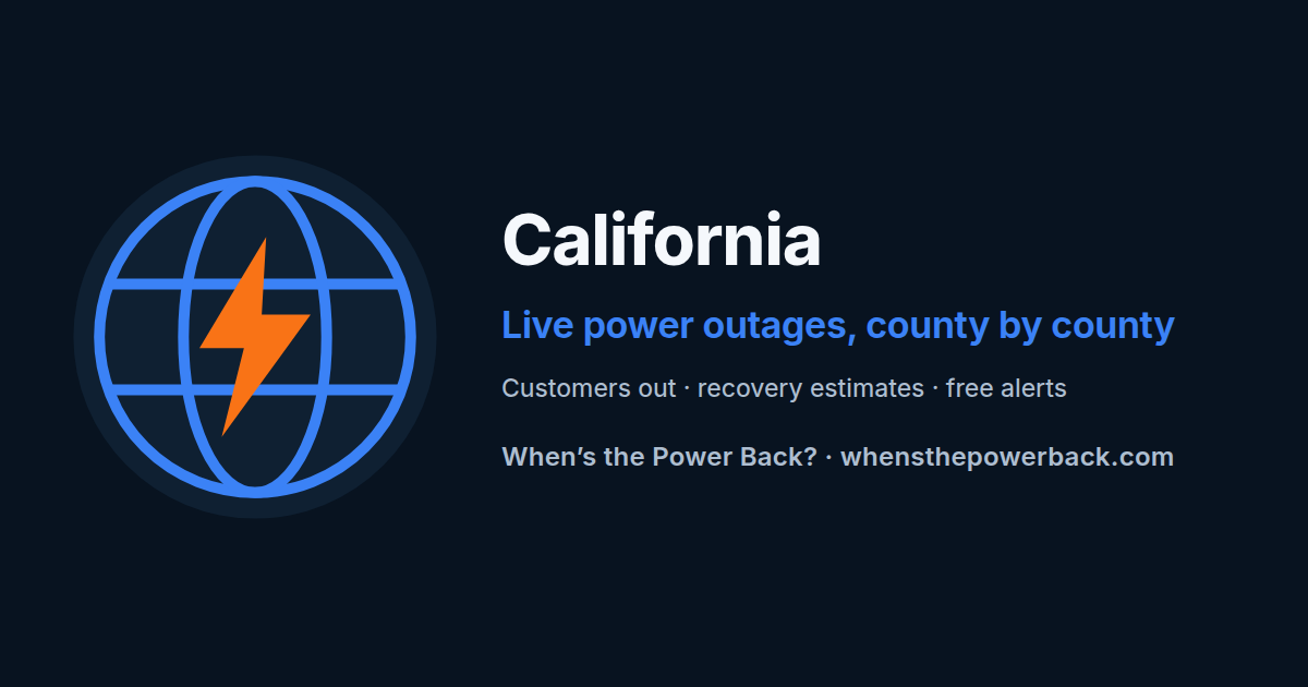 Susanville, CA — live power outage tracker