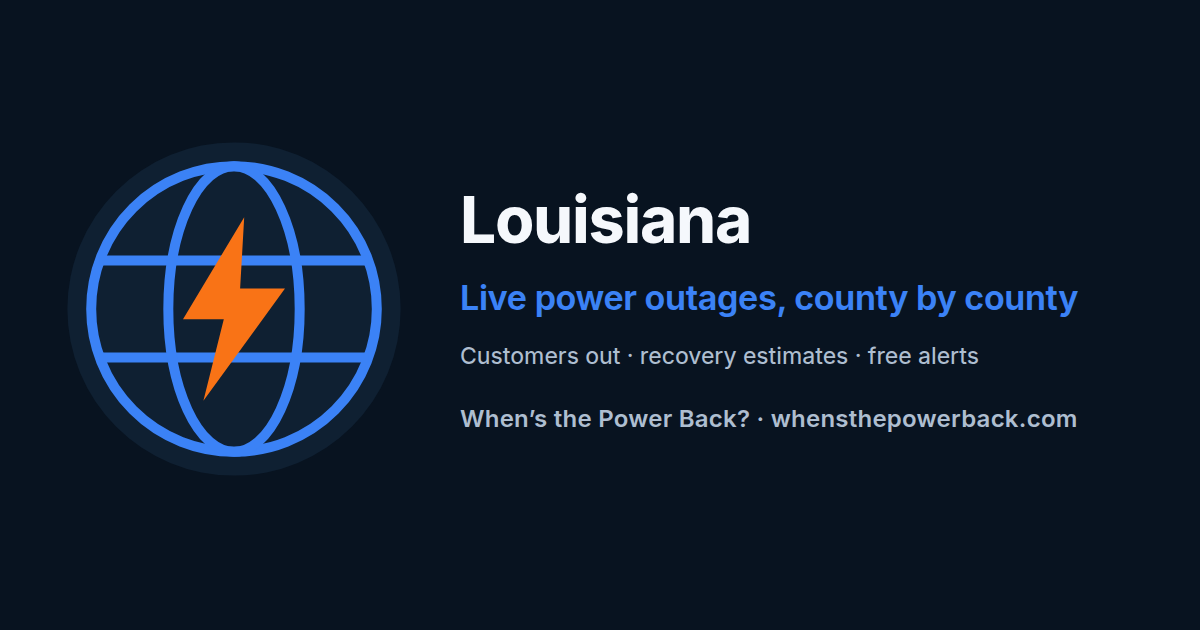 Crowley, LA — live power outage tracker