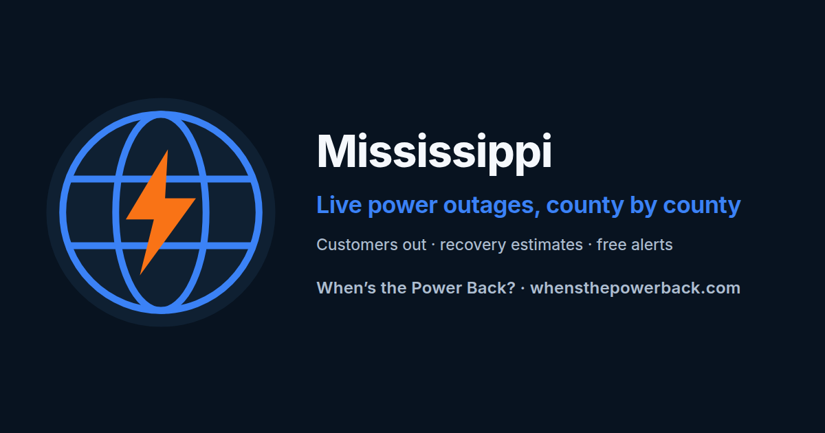 Natchez, MS — live power outage tracker