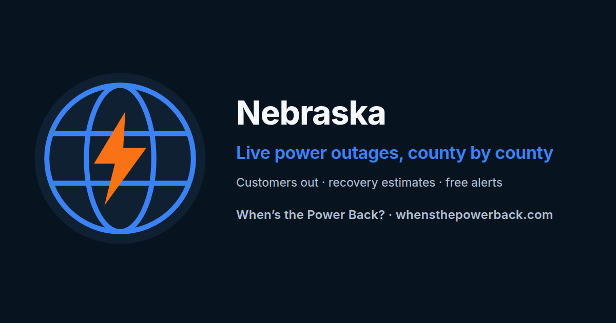 Nebraska — live power outage tracker