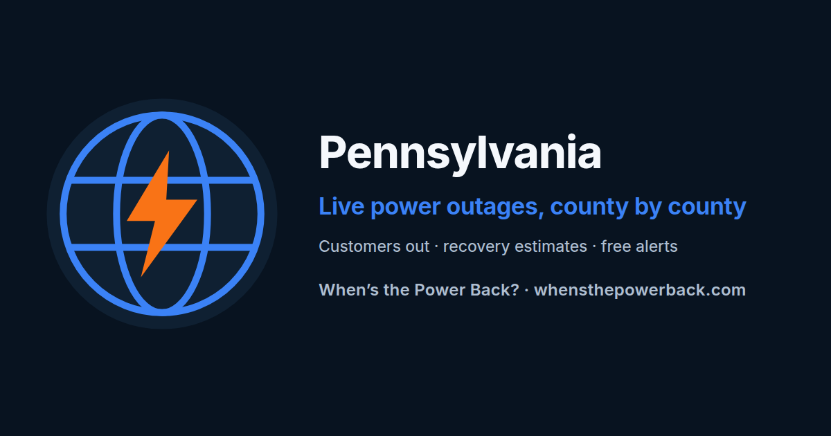 Pennsylvania — live power outage tracker