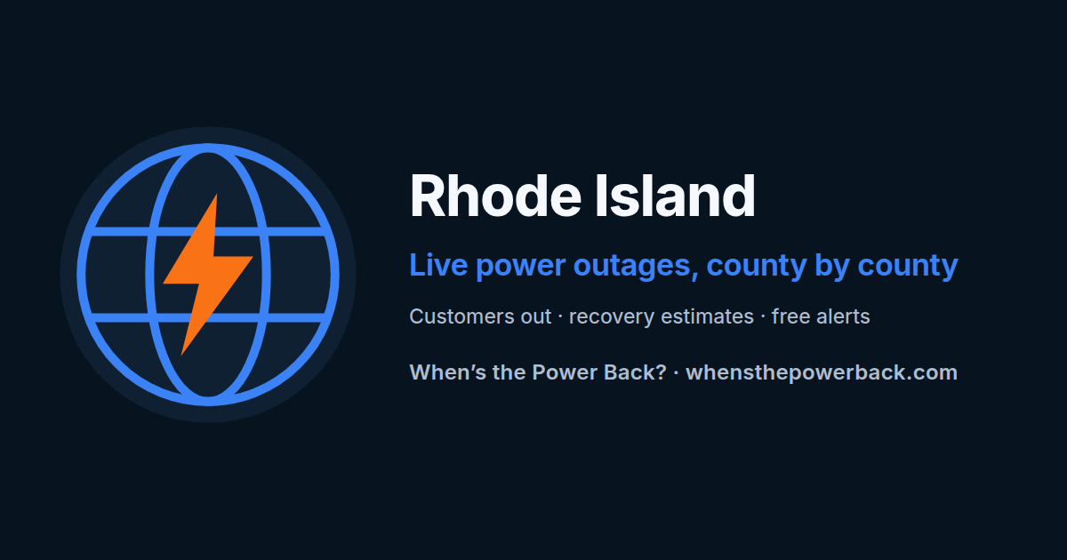 Rhode Island — live power outage tracker