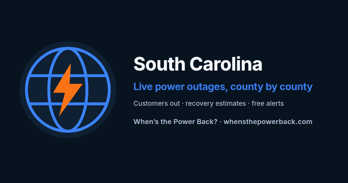 Clemson, SC — live power outage tracker