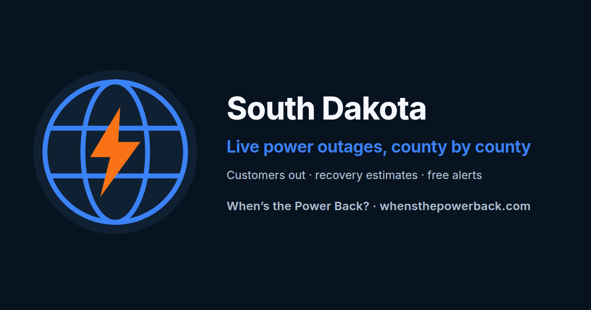 Huron, SD — live power outage tracker