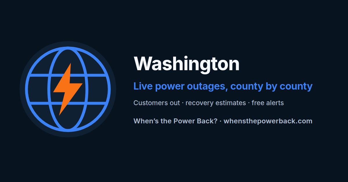 Longview, WA — live power outage tracker