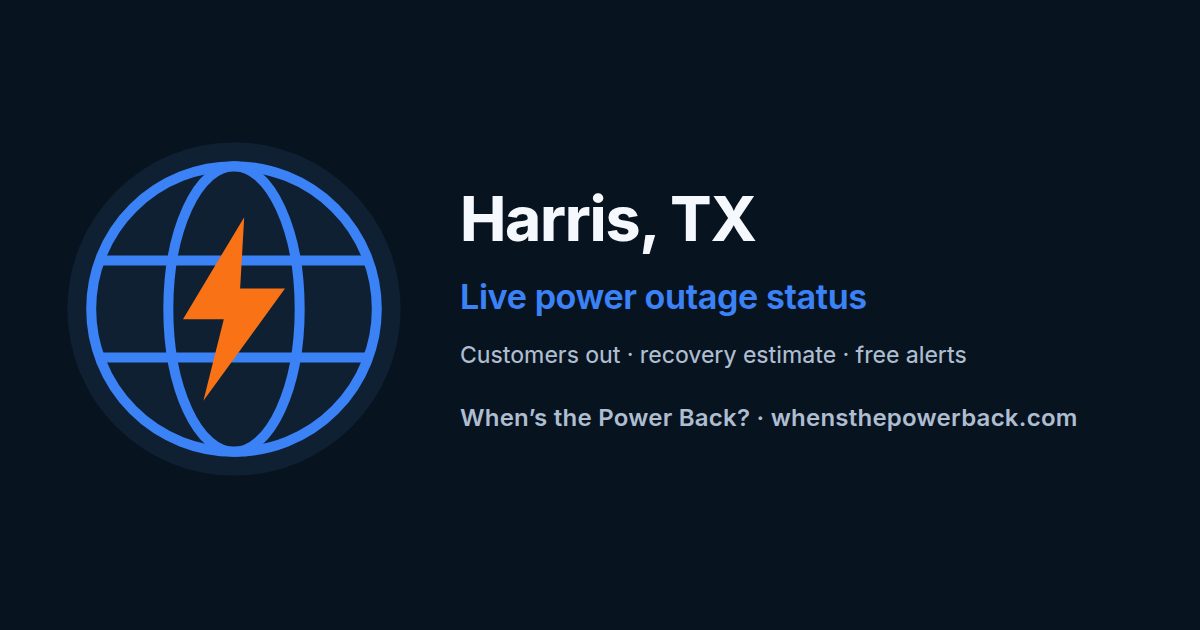 Harris County, TX — live power outage tracker