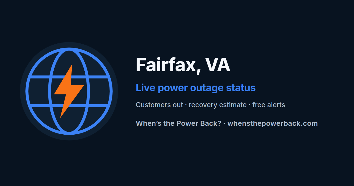 Fairfax County, VA — live power outage tracker