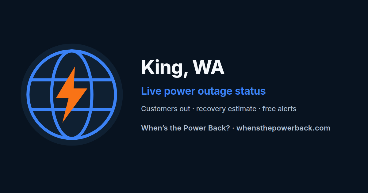 King County, WA — live power outage tracker